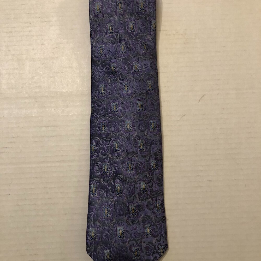 Robert talbott men's new purple 100%silk tie 4" X 60"